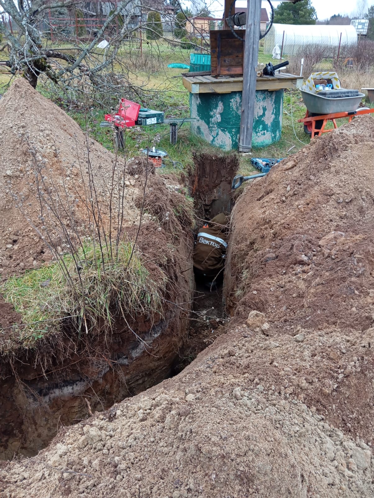 Наши работы: Волхов. Зимнее водоснабжение из колодца.